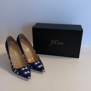 J.Crew Elsie Fabric Pumps in natural and indigo